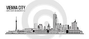 Cityscape Building Abstract Simple shape and modern style art Vector design - Vienna city