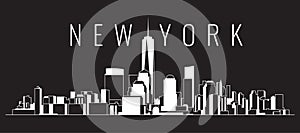 Cityscape Building Creative Skyline art Vector Illustration design - New york city