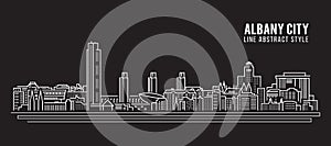 Cityscape Building Line art Vector Illustration design - Albany city