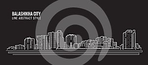 Cityscape Building Line art Vector Illustration design - Balashikha city