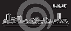 Cityscape Building Line art Vector Illustration design - Billings city photo