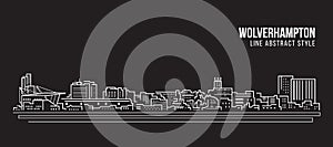 Cityscape Building Line art Vector Illustration design -  Bristol city