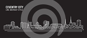 Cityscape Building Line art Vector Illustration design - Coventry city
