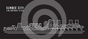 Cityscape Building Line art Vector Illustration design - Dundee city