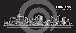 Cityscape Building Line art Vector Illustration design - Kampala city photo