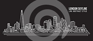 Cityscape Building Line art Vector Illustration design - London skyline