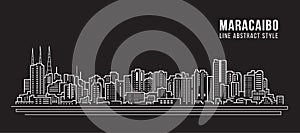 Cityscape Building Line art Vector Illustration design - Maracaibo city photo