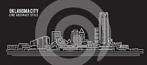 Cityscape Building Line art Vector Illustration design - Oklahoma city photo