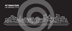 Cityscape Building Line art Vector Illustration design - Pietermaritzburg city