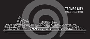 Cityscape Building Line art Vector Illustration design - Tromso city