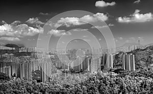 Cityscape of building near mountain in Hong Kong