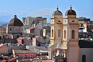 Cityscape of Cagliari seen from Bastione di Saint Remy