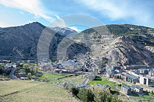 Cityscape of Canillo in spring. Canillo, Andorra