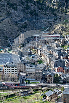 Cityscape of Canillo in spring. Canillo, Andorra photo