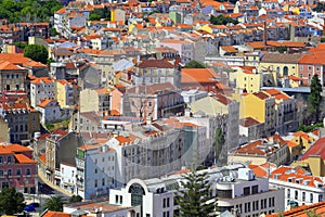 Cityscape from castle of Sao Jorge Castelo de Sao