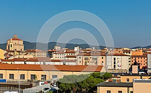 Cityscape with Church of St. Catherine in Livorno, Italy