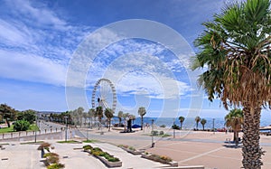 Cityscape of Civitavecchia in Italy: view of promenade.