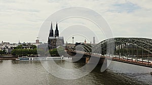 Cityscape of Cologne, Cathedral Church of Saint Peter in historic city center