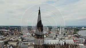 Cityscape of Cologne, Cathedral Church of Saint Peter in historic city center