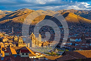 Cityscape of Cusco at Sunset, Peru