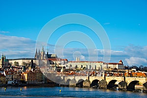 Cityscape of czech capital prague