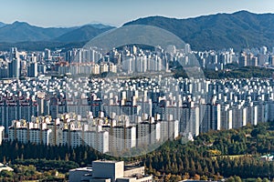 Cityscape of Daejeon capital of South Chungcheong province in South Korea