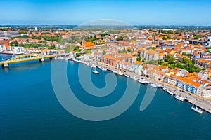 Cityscape of Danish town Sonderborg