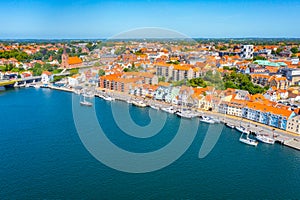 Cityscape of Danish town Sonderborg