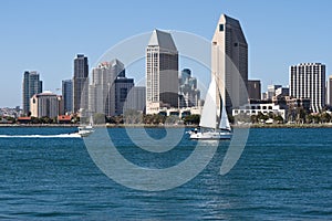 Cityscape of Downtown City of San Diego, USA