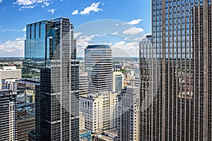A cityscape of downtown Minneapolis