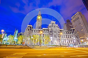 Cityscape of downtown skyline Philadelphia in Pennsylvania