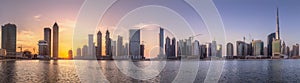 Cityscape of Dubai and panoramic view of Business bay, UAE