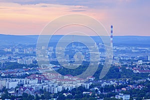 Cityscape at dusk