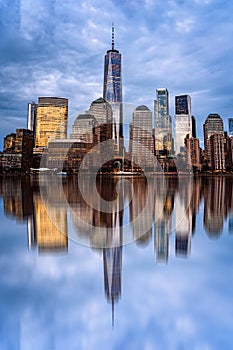 Cityscape of Financial District of New York