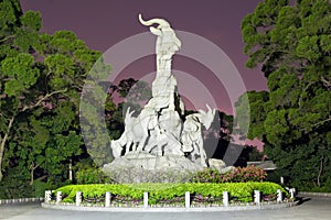 Cityscape of Five-Goat Statue