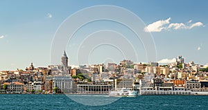 Cityscape with Galata Tower over the Golden Horn in Istanbul