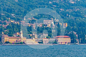 Cityscape of Gardone Riviera in Italy