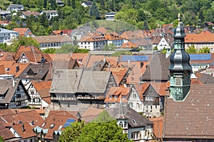 Cityscape of Gernsbach with Saint Jacob Church