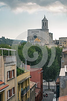 The cityscape in Gerona, Spain