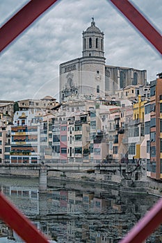 The cityscape in Gerona, Spain photo