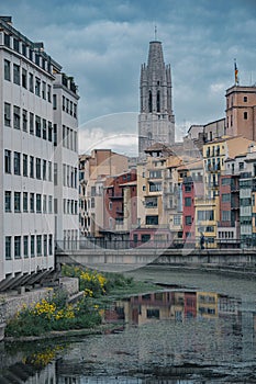 The cityscape in Gerona, Spain photo