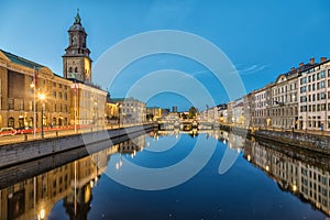 Cityscape of Gothenburg from Big Harbor Canal photo