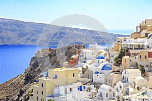 Cityscape of greek village Oia in Santorini, Greece