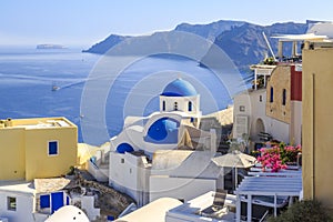 Cityscape of greek village Oia in Santorini, Greece