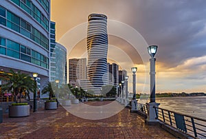 Cityscape of Guayaquil Waterfront, Ecuador