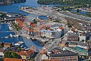 Cityscape of halden city