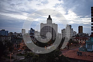 Cityscape of a Havana sunrise in Vedado