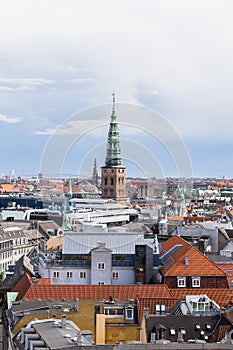 Cityscape from a height of a round tower