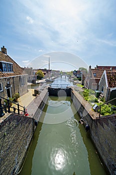 Cityscape of Hindeloopen, the Netherlands