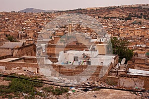 Cityscape of the historic Fez city, Morocco